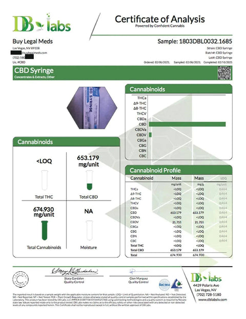 ACTIV8 CBD Syringe: 650mg CBD - BuyLegalMeds.com