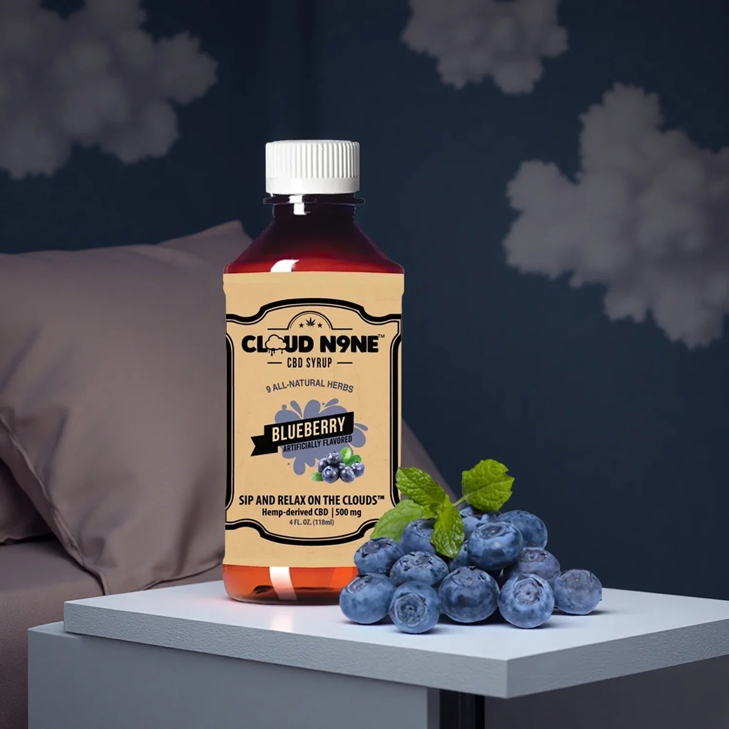 Cloud N9ne CBD Syrup: Blueberry - 500mg CBD BuyLegalMeds.com Cloud N9ne CBD Syrup: Blueberry - 500mg CBD BuyLegalMeds.com