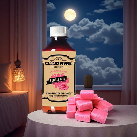 Cloud N9ne CBD Syrup: Bubble Gum - 500mg CBD - BuyLegalMeds.com