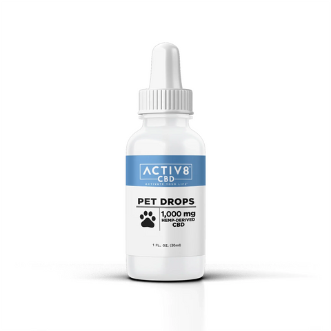 ACTIV8 CBD Pet Drops: 325mg & 1,000mg CBD