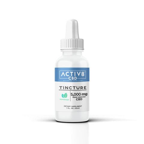 ACTIV8 CBD Tincture: 325mg, 1,000mg, 2,500mg, 5,000mg & 10,000mg CBD