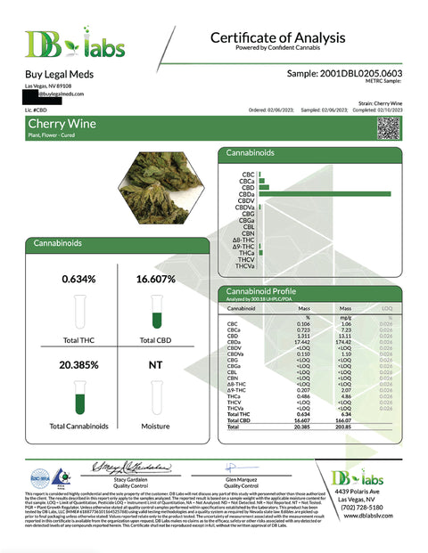 Cloud N9ne CBD Flower - Strain: Cherry Wine (Indoor) - BuyLegalMeds.com