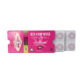 Delta-9 hemp infused cherry gummies in pink blister packaging, indica formula