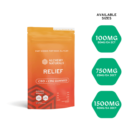 Alchemy Naturals - Full Spectrum CBD + CBG Gummies for Soothing Relief