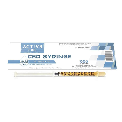 ACTIV8 CBD Syringe: 650mg CBD
