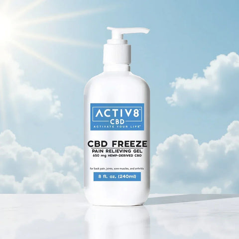 🎁 ACTIV8 CBD Freeze Pain Relieving Gel: 250mg & 650mg CBD (100% off)