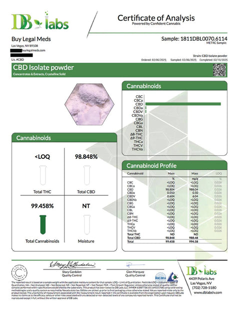 ACTIV8 CBD Pure Isolate Powder: 500mg & 1,000mg CBD