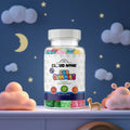 Cloud N9ne CBD Nighttime Gummies bottle on a night-themed background with clouds and stars