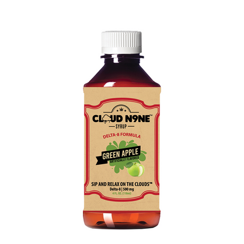 Cloud N9ne Syrup: Green Apple - 500 mg Delta 8 THC
