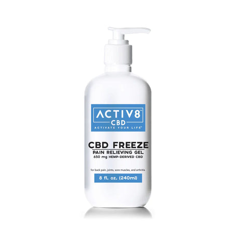ACTIV8 CBD Freeze Pain Relieving Gel: 250mg & 650mg CBD - BuyLegalMeds.com