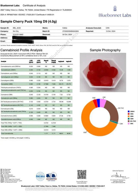 Sin City Delta-9 Gummies - 10 Pack Cherry - Sativa (Strong) - BuyLegalMeds.com