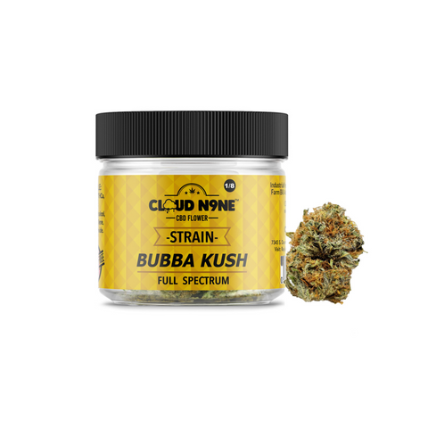 Cloud N9ne CBD Flower - Strain: Bubba Kush (Indoor) - BuyLegalMeds.com