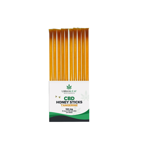 UrbanLeaf Naturals CBD Honey Sticks: 10pk - 200mg CBD - BuyLegalMeds.com