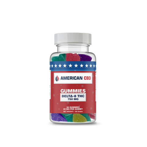 American CBD Delta-8 Gummies: 30 Pack (750mg) & 60 Pack (1,500mg) - BuyLegalMeds